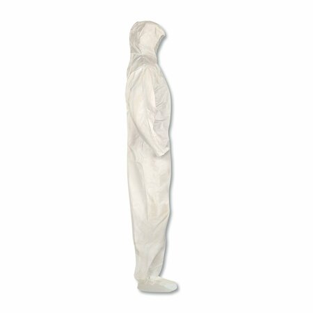 Kleenguard A80 Elastic-Cuff Hood and Boot Coveralls, X-Large, White, 12PK 45664